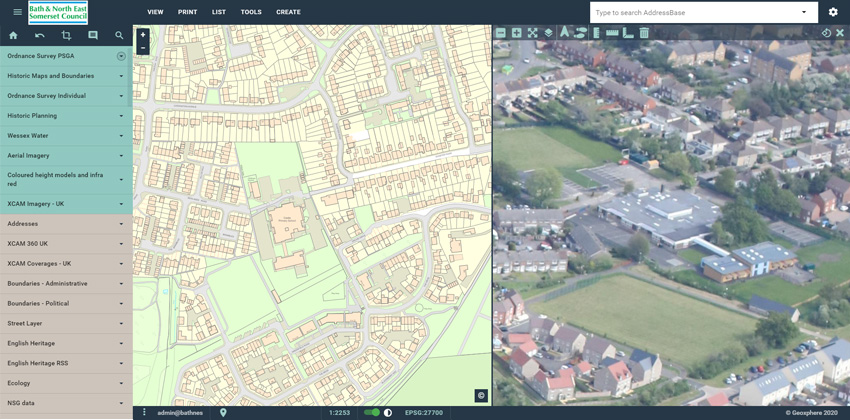 screenshot of XMAP - obliques