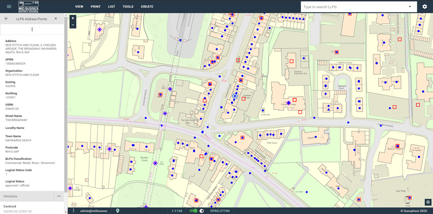 XMAP screenshot - addresses